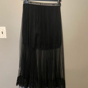 Black Lace Maxi Skirt
